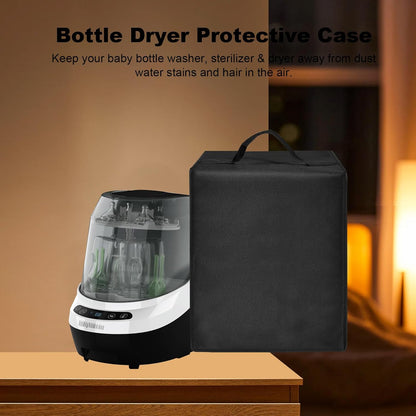 Baby Bottle Washer Cover Sterilizer Cover Dust-Proof Nylon Protective Case for Baby Brezza Bottle Dryers Pro - Sterilizer Dryer - All in One Machine (Silver)