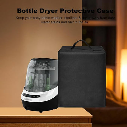 Baby Bottle Washer Cover Sterilizer Cover Dust-Proof Nylon Protective Case for Baby Brezza Bottle Dryers Pro - Sterilizer Dryer - All in One Machine (Black)