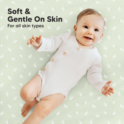 2-Pack Mini Crib Sheets Fitted - 38x26 Pack N Play Sheets for Pack and Play Mattress, Organic Cotton, Soft & Breathable Playard Bedding, Neutral Mini Toddler Bed Cover for Boys, Girls (Dragon Tale)