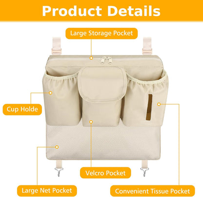 Accmor Stroller Organizer, Universal Large Capacity Stroller Bag Caddy Organizer Accessories for Uppababy, Nuna, Doona, Britax Strollers, Black