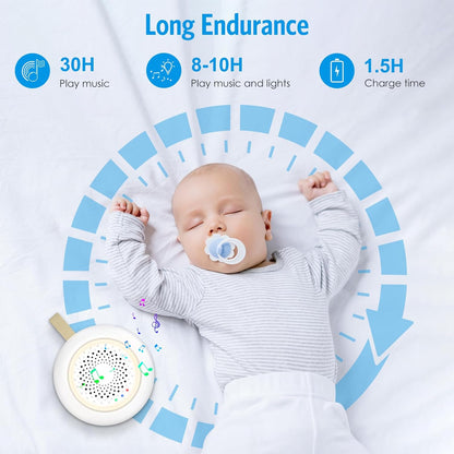 AMIR White Noise Machine, Portable Sound Machine for Baby Adult with Volume Control and Timing, 24 Soothing Sound, Noise Canceling for Sleeping, Sound Therapy for Home, Travel, Registry Present