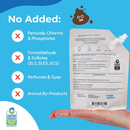 Miss Mouth's Messy Eater Stain Treater Spray - 4oz Stain Remover - Newborn & Baby Essentials - No Dry Cleaning Food, Grease, Coffee Off Laundry, Underwear, Fabric