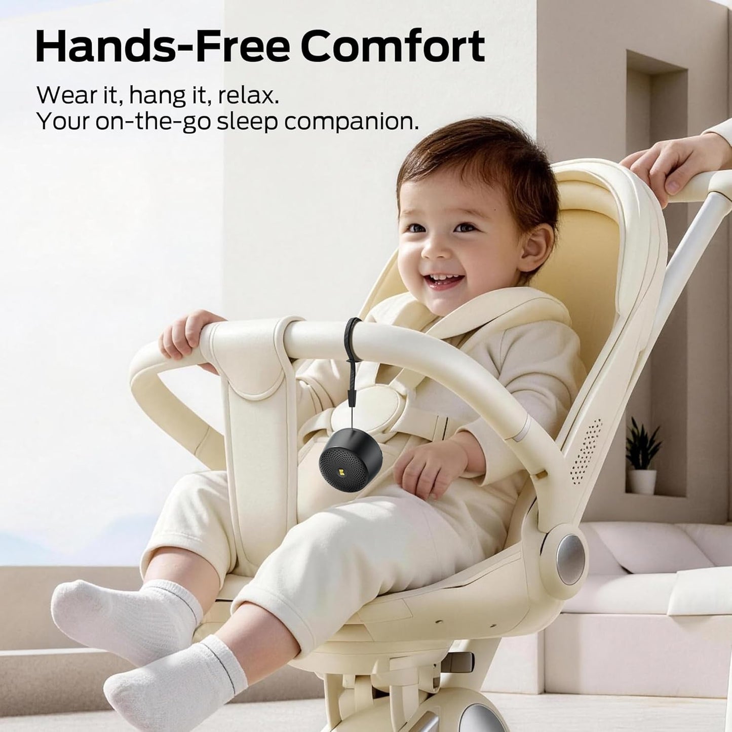 Monster Nano S36 Portable White Noise Machine with 15 Non-Looping Sleep Sounds, Bluetooth 6.0, Mini, Rechargeable Battery, Timer & Memory Function for Baby, Adult, Travel, Office