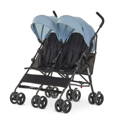 Dream On Me Twin Venture Umbrella Stroller in Pink, Multi Backrest Positions, Adjustable & Removable Canopy Double Stroller, 360°Swivel Wheels with Locks