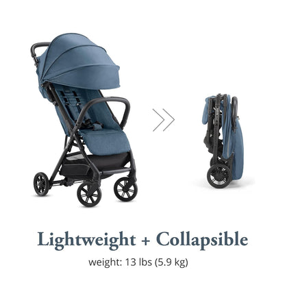 Inglesina Quid 2 Stroller - Midnight Blue - Ultra Compact Lightweight Travel Stroller, Babies and Toddlers, Airplane Overhead, Foldable, Reclining Seat, Collapsible Canopy, 3 Months - 50 lbs, BPA Free