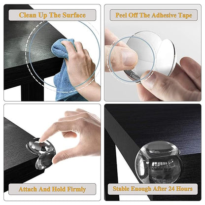 12 Pack Corner Protectors for Baby, Clear Corner Guards Protector Furniture Corner & Edges Safety Bumpers Cushion, Round, 1.6x1.6x0.8 in