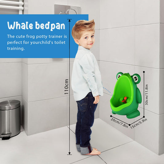 Cute Frog Standing Potty Training Urinal for Boys Toilet with Funny Aiming Target - Blackish Green