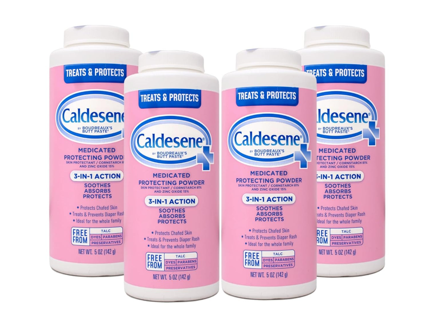 Caldesene Medicated Protecting Body Powder with Zinc Oxide and Cornstarch, Talc-Free Baby Powder Soothes & Protects, 5 Oz.