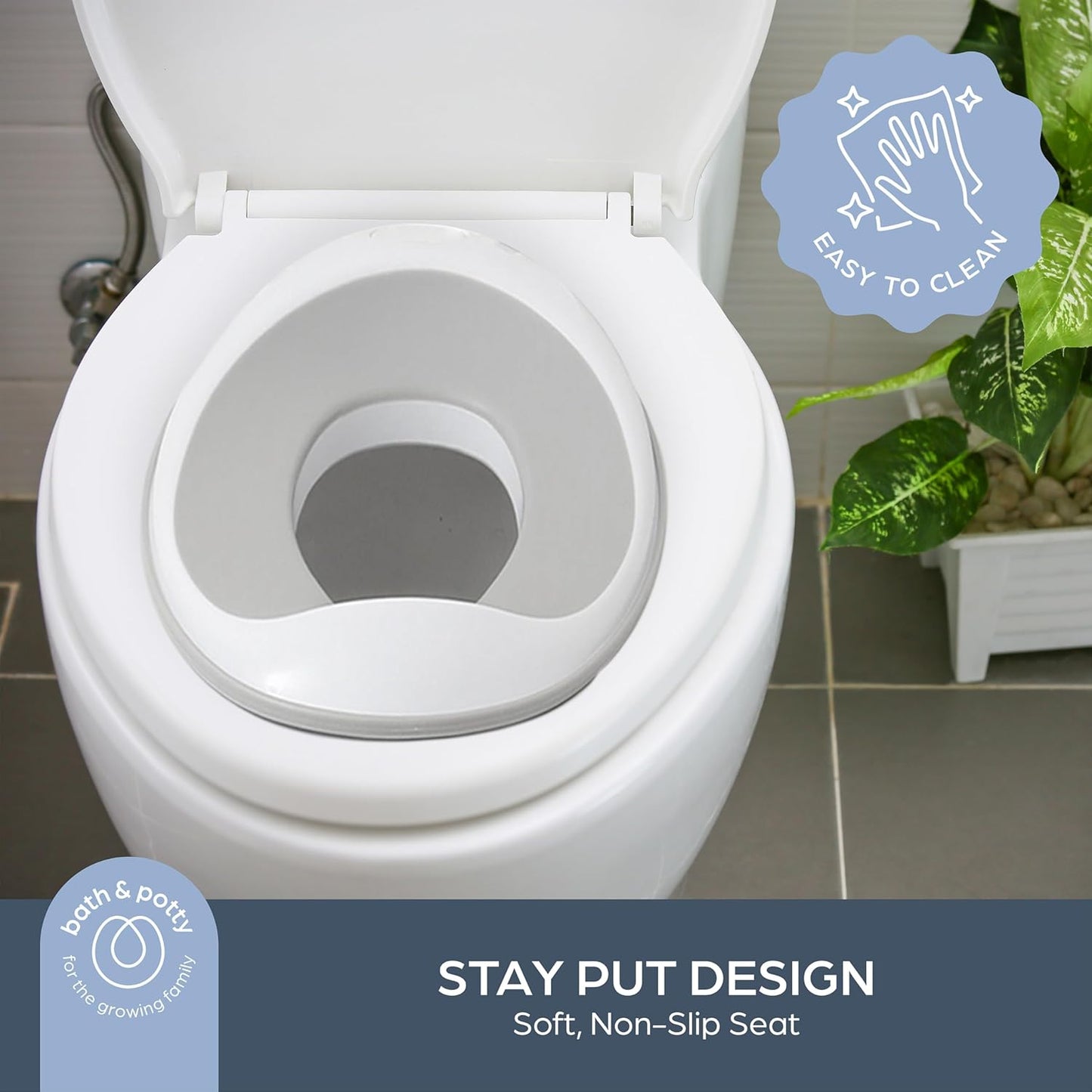Dreambaby Non-Slip Potty Training Seat, Soft & Comfortable, Easy to Clean, Travel-Friendly, for Toddler Boys and Girls, Fits Round & Oval Toilets