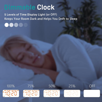 Sunrise Alarm Clock White Noise Sound Machine with 25 Soothing Sounds, 17 NightLights, Bluetooth Speaker Wake Up Light Alarm Clock for Bedrooms, Heavy Sleepers, Baby, Kids, Adults, Seniors, Ideal Gift