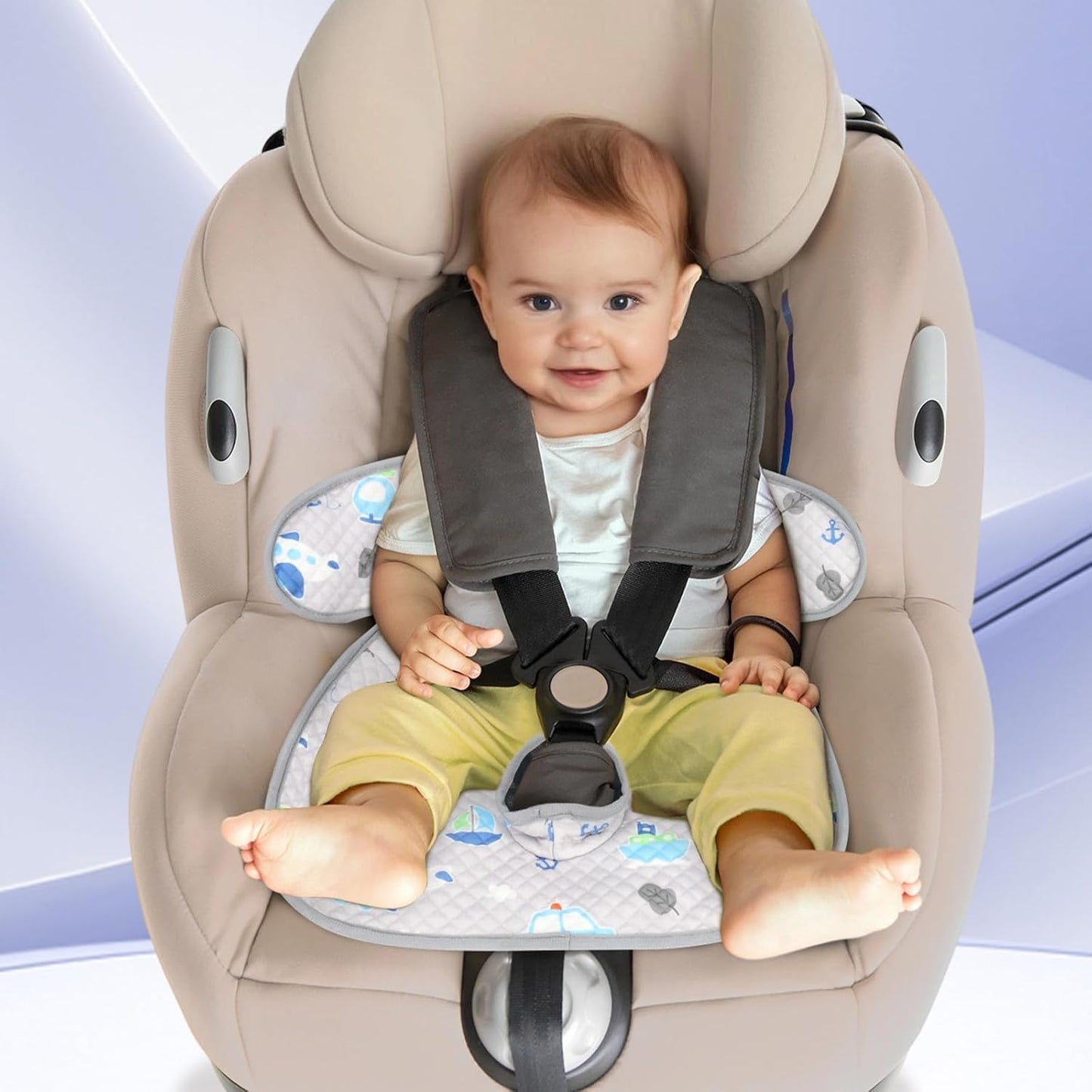 INFANZIA Dry Seat, Car Seat Protector Waterproof Carseat Liner Potty Training Toddlers, Baby and Infants, Piddle Pad for Carseats Strollers (Grey, 1 Pack