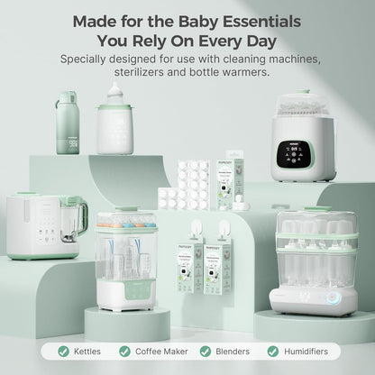 Momcozy Official Descaling Tablets, Compatible KleanPal Pro Baby Bottle Washer, Descaler for Milk & Limescale Removal, 30 Count