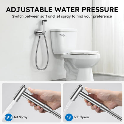 Arofa Handheld Bidet Sprayer for Toilet - 2 Pack Bidets Faucet for Existing Toilets Cloth Diaper Jet Sprayer, Stainless Steel Muslim Shower with Bidet Hose for Feminine Wash