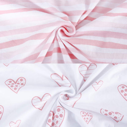 Bassinet Sheets Fit for Simmons Kids By The Bed City Sleeper Bassinet(Twins), Moses Basket and Hospital Bassinet, 100% Cotton, 2 Pack, Gray and White Print - Colors A