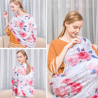 Yoofoss Nursing Cover Breastfeeding Scarf - Baby Car Seat Covers, Infant Stroller Cover, Carseat Canopy for Girls and Boys