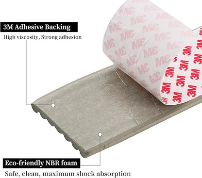 VOCOMO Corner Protector for Baby, Widen Edge Protector with Adhesive Backing, Baby Proofing Edge Corner Protectors Self Adhesive Furniture Corner Guard Bumper for Table, Desk, Fireplace (Gray, 6.6ft)