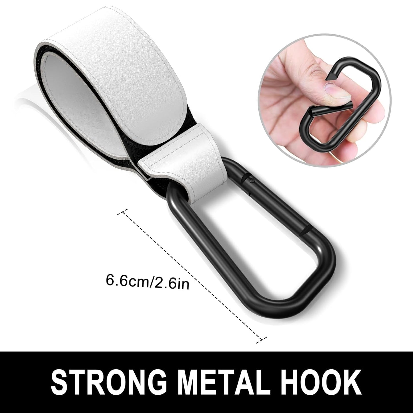 Baby Stroller Hooks for Hanging Bags, Universal Stroller Clips Accessories, Mommy Hook for Diaper Bag, Shopping Cart, Purse, Backpack - 2 Pack, Abstract Leaf