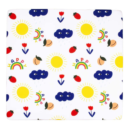 Cloele Square Playard Fitted Sheet 36x36, Ultra Soft Polyester Playpen Sheet for Baby & Pet, Dogs Pattern Pack and Play Crib Sheets, Portable Playard Mattress Cover