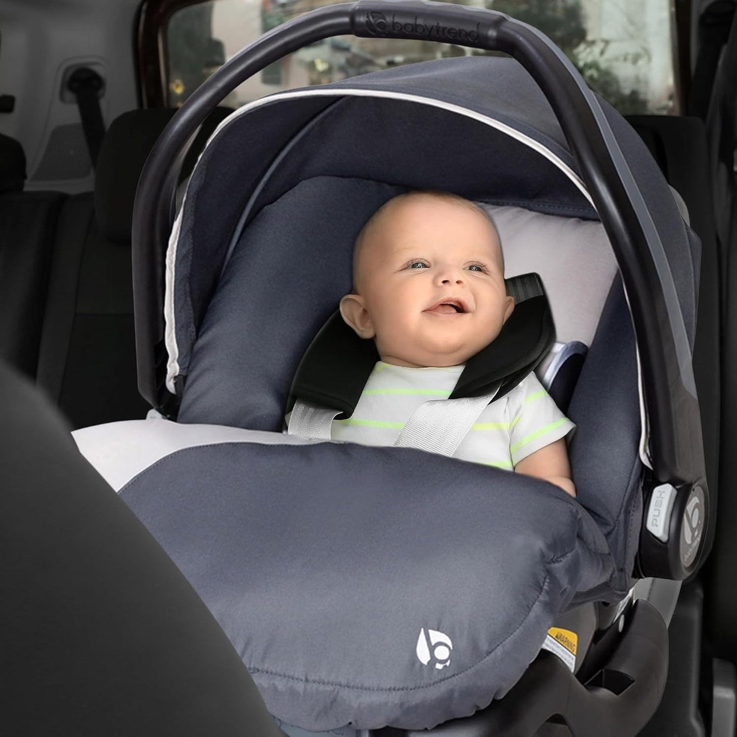 Baby Trend 2-Pack Infant Car Seat & Base with 5-Point Safety Harness, 4-Position Height Adjustment & Push-Button Release, Ally 35, Magnolia - Convertible Travel System & Support for Babies & Toddlers