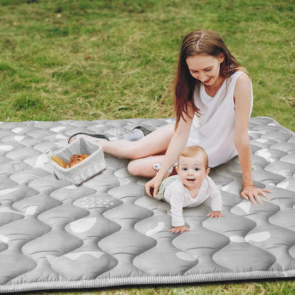 Baby Play Mat, 50x50 Playpen Mat with Super Soft Touch, Activity Mats with Upgraded Anti-Slip Bottom, Machine Washable Crawling Mats for Floor & Picnic (Animal Alphabets)