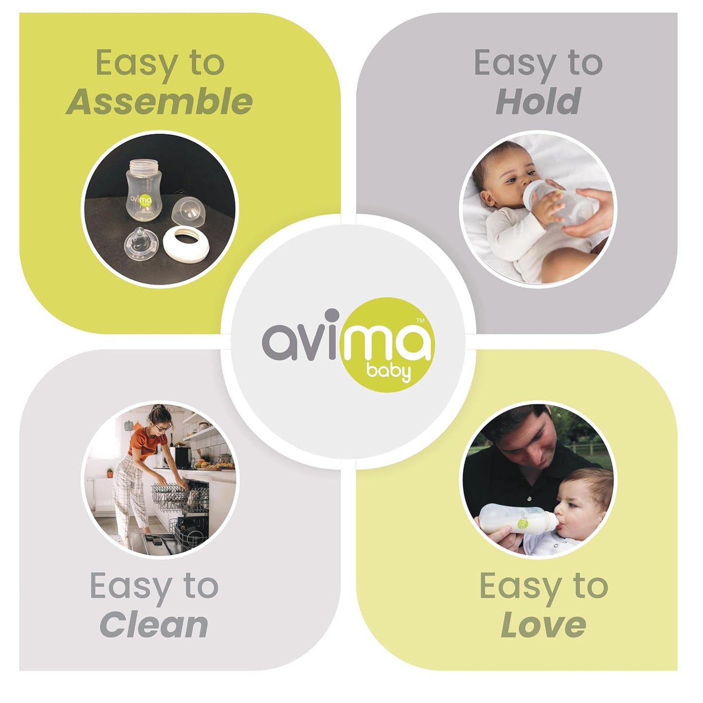 Avima Baby Anti Colic Nipples for Wide Neck Bottles, Silicone Breast Like Nipples - 0 to 12+ Months (Pack of 6) (Fast Flow)