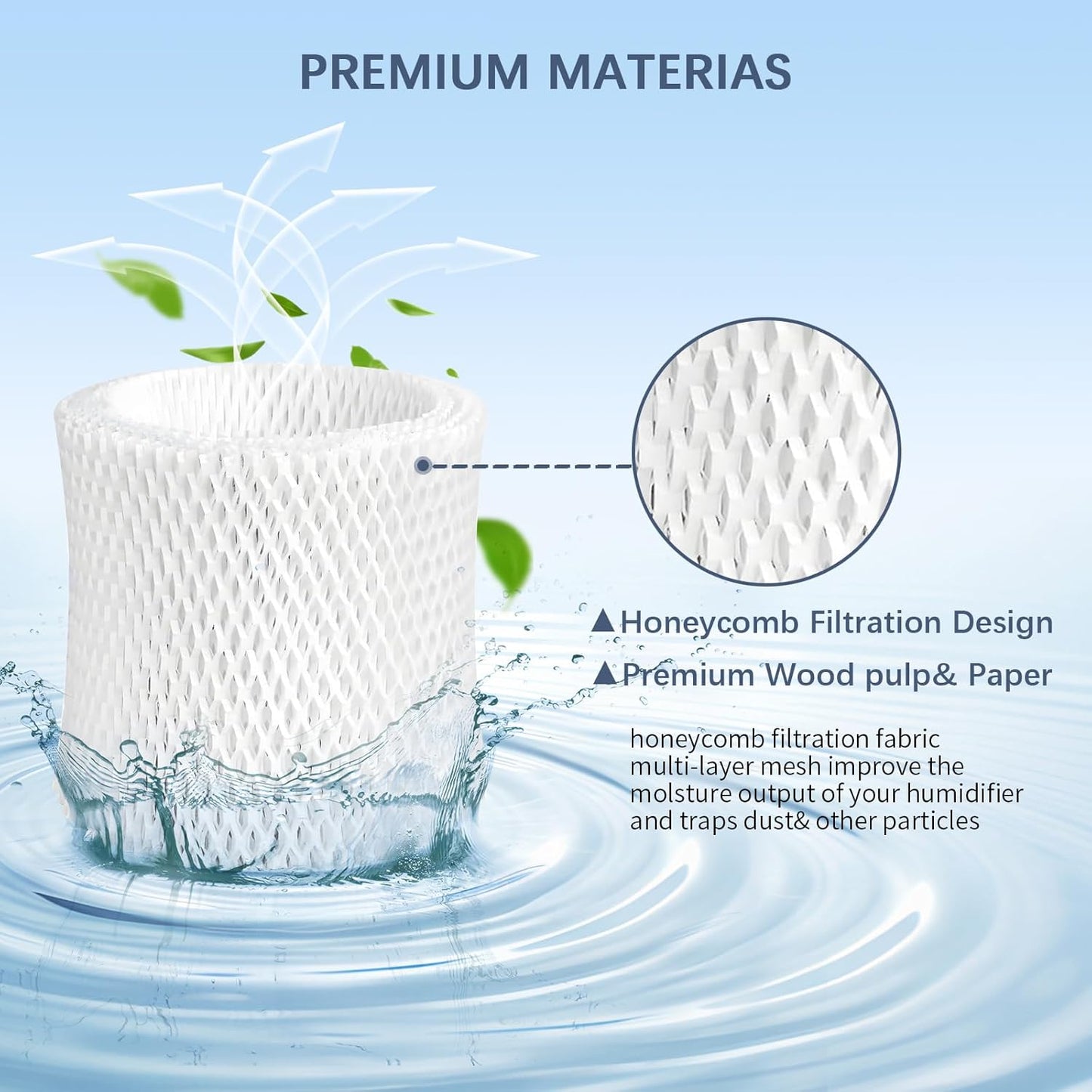 4 Pack Bedside Humidifier Filters Replacement Compatible with Canopy Bedside and Nursery Humidifiers(NOT for Canopy Plus Humidifier)