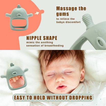 3-in-1 Baby Food & Fruit Feeder Set – Breastmilk Popsicle Mold with Freezer Tray, Teething Relief Toy, BPA Free Infant Silicone Feeding Combo, 3 Bonus Sizes (S/M/L) Sacs (Olive Green)