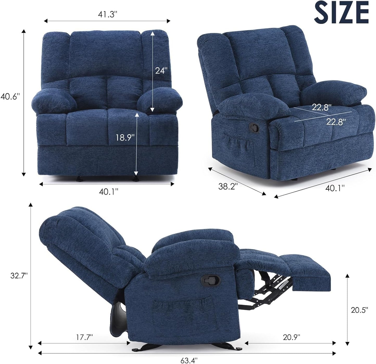 Swivel Rocker Chair, 360°Swivel Rocker Chairs with High Back Arms, Rocking Lazy Boy Chairs, Upholstered Swivels Corduroy Glider for Living Room, Bedroom, Nursing, Beige