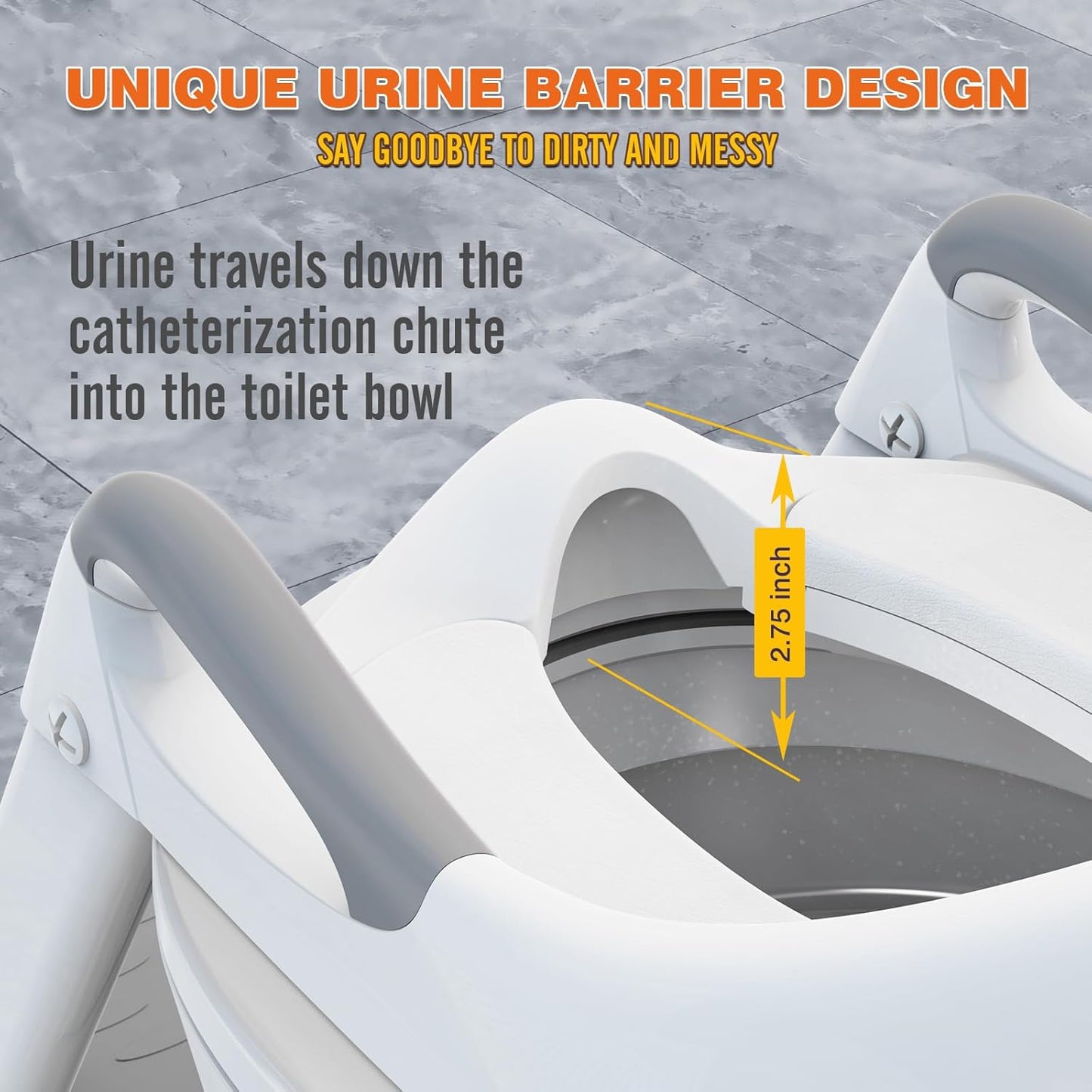 Potty Training Seat, SKYROKU Upgrade Toddler Toilet Seat for Kids Boys Girls, 2 in 1 Potty Training Toilet, Splash Guard Anti-Slip Pad Step Stool,New Sector-Shape Stabilized Base (8899+Grey)