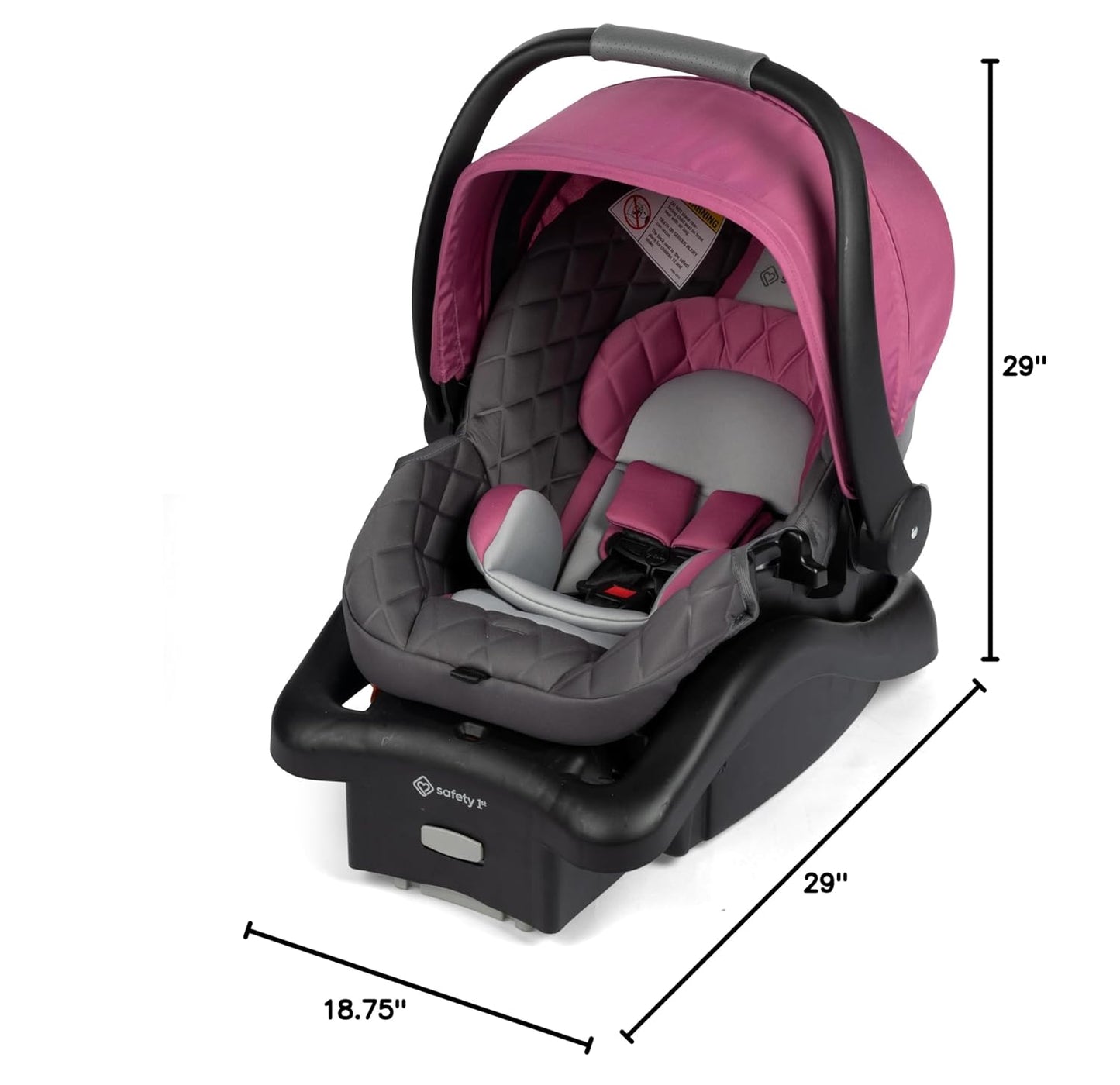 Safety 1ˢᵗ® onBoard™ Insta-Latch™ DLX Infant Car Seat with Base, Baby Car Seat for 4-30 lbs., Rear Facing Car Seat, Newburyport