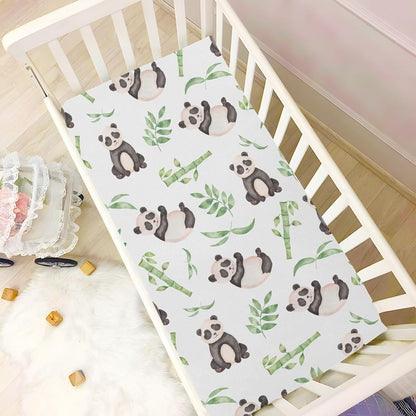 Fall Cute Mushroom Leaves Fitted Crib Sheets Stretchy Portable Playard Sheets for Baby Toddler, Breathable Soft Mini Crib Mattress 52 x 28 in for Boys and Girls