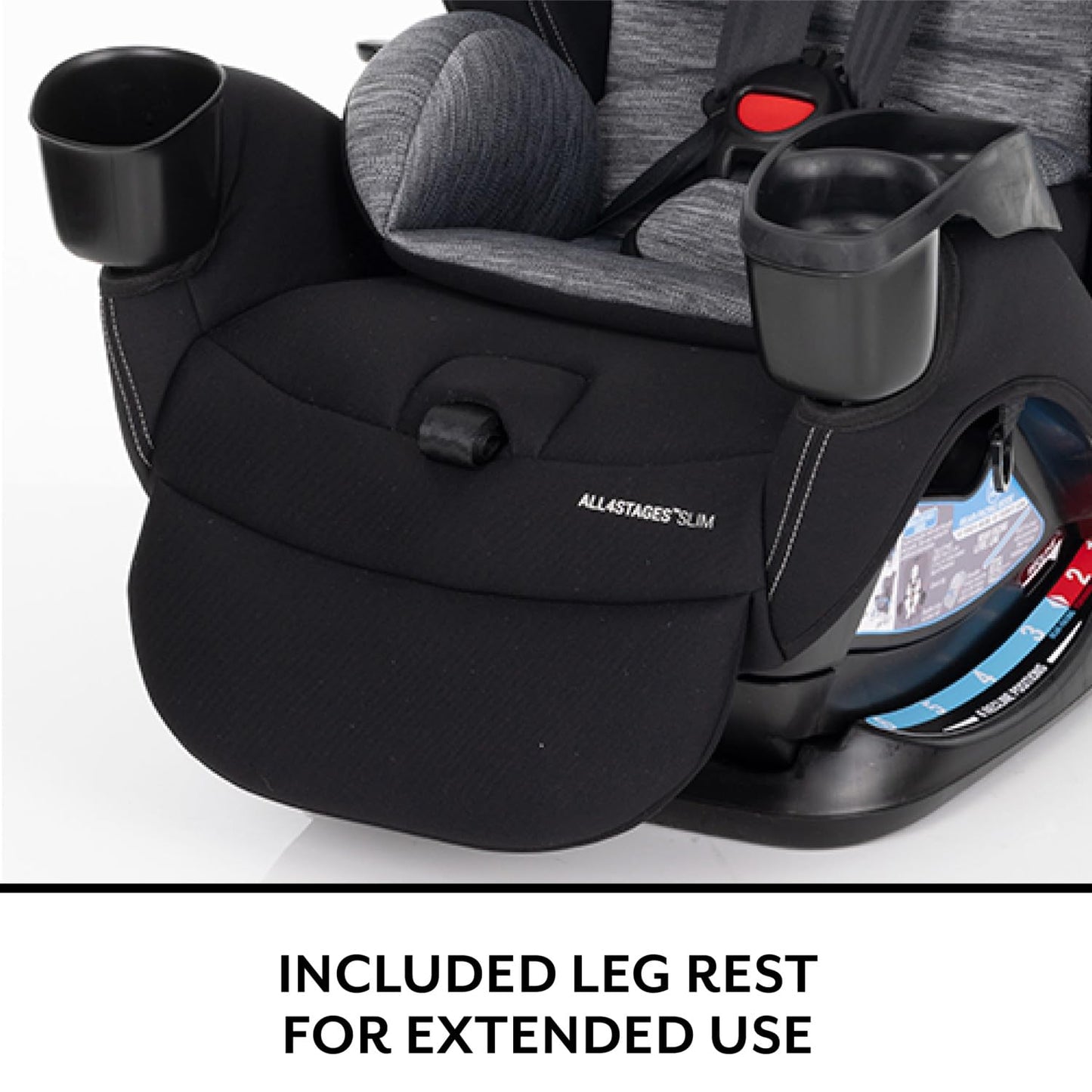 Evenflo All4Stages Slim Plus Canopy 4-in-1 Convertible Car Seat (Bodie Gray)