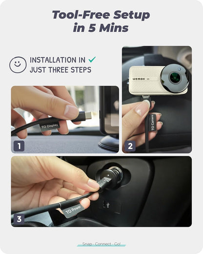 Magnetic Dual Baby Car Camera for Two Kids, 1080P IPS Display with Magnetic Mount, 3 Modes( Zoom/Mirror/Split ), Automatic Night Vision, USB-Powered Car Camera for Baby Rear Facing (2 Cams)