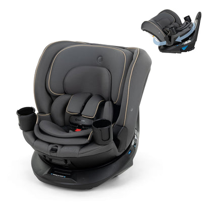 Maxi-Cosi Andi 360 Rotating All-in-One Baby Convertible Car Seat, Rear Facing, Forward Facing Infant Toddler Booster, Easy Rotation, Tension System, Harness Adjust, Truffle