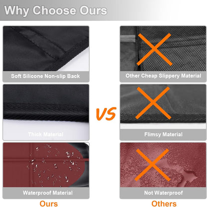 XHYANG Car Seat Protector,Auto Car Seat Protectors Baby Carseat Waterproof & Durable 600D Fabric for Child Baby Car Seat Mat Vehicle Pet Cover 2 Storage Pockets (2 Pack)