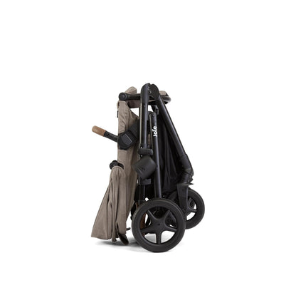 Joie Ginger 4-in-1 Convertible Pramette and Stroller with A Deep Recline, Height Adjustable seat, All-Terrain Wheels, Extra Storage – for Newborns and Toddlers (Shale Dark)