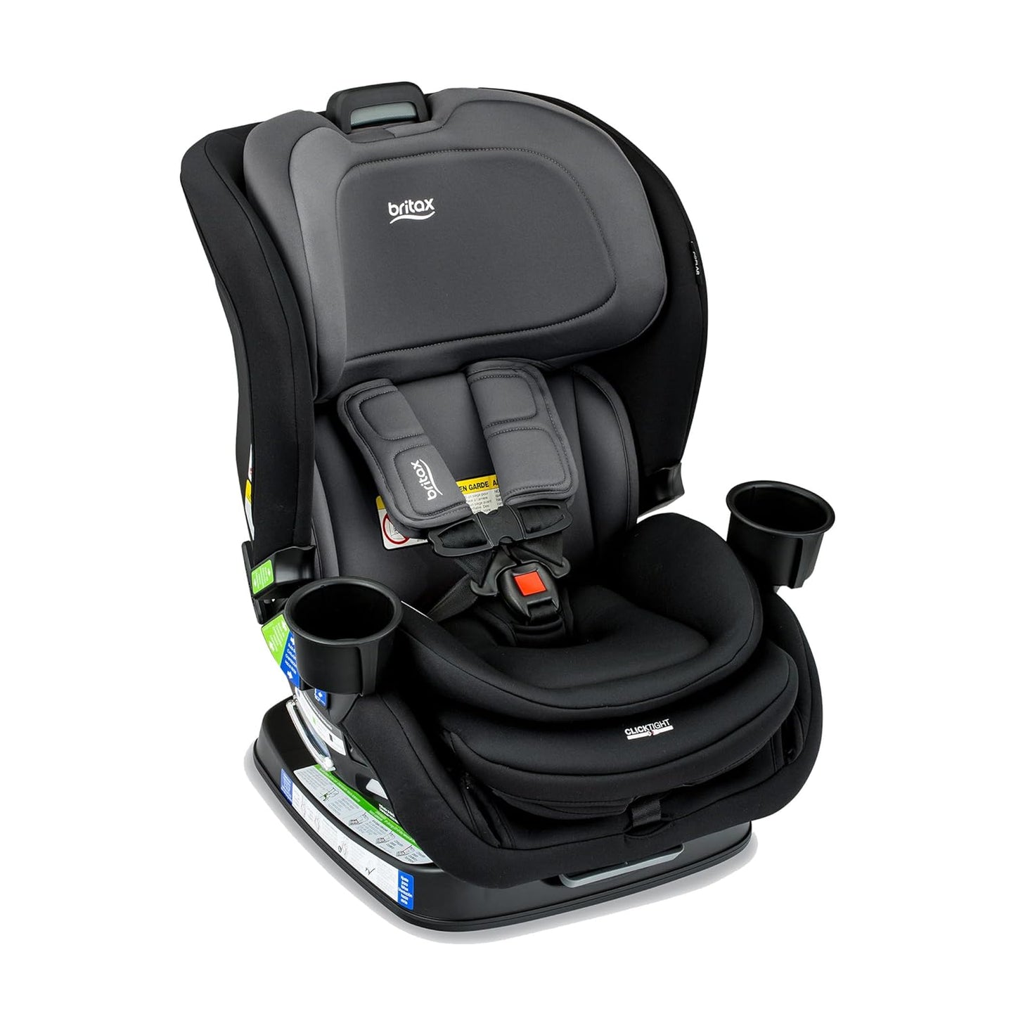 Britax Poplar S Convertible Car Seat, 2-in-1 Car Seat Extended Rear Facing, 17” Slim Car Seat Design with Fast & Easy ClickTight Installation, Anti-Rebound Bar & SafeWash Fabrics — Cowmooflage