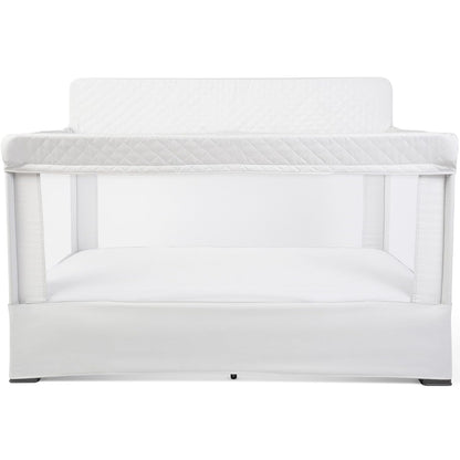 Baby Delight Lunaire Full Size Crib | Breathable Mesh Baby Crib | Tool-Free Assembly Baby Bed | Charcoal Tweed