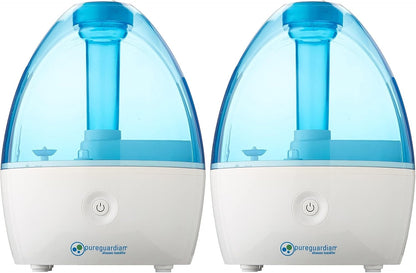 Pure Guardian H910BL Ultrasonic Cool Mist Humidifier, 14 Hrs. Run Time, 210 Sq. Ft. Coverage, Small Rooms, Quiet, Filter Free