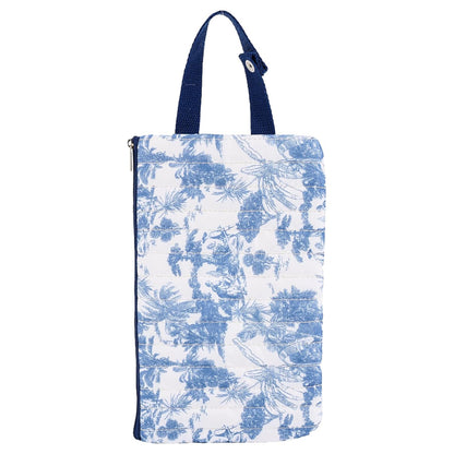 Quilted Baby Wipe Holder Quilted Wipe Pouch Portable Hanging Floral Wet Wipes Bag for Car, Stroller
