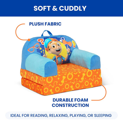 Delta Children - Cars Cozee Buddy Flip-Out Kids Chair, Blue