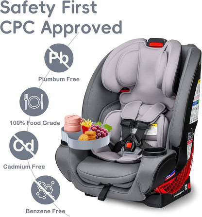 [2 Packs] Kids Car Seat Tray, Travel Tray with Cup Holder for Toddler Baby, Kids Car Seat Food Snack Organizer for Road Trip, Stroller snack Organizer Travel Must Haves Toddler Must Haves (Black)