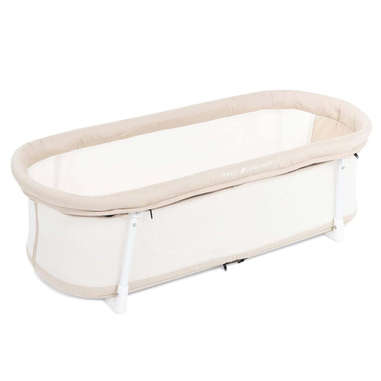 Baby Delight Snuggle Nest Bassinet, Portable Baby Bed, for Infants 0 – 5 Months, Driftwood Grey