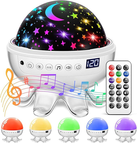 Baby Sound Machine for Kids Night Light Projector with Star, 30 Soothing Sounds White Noise Machine for Sleeping, 31 Color | 4 Films Baby Sleep, Remote+Timer+3 Brightness Baby Gifts for Boy Girl