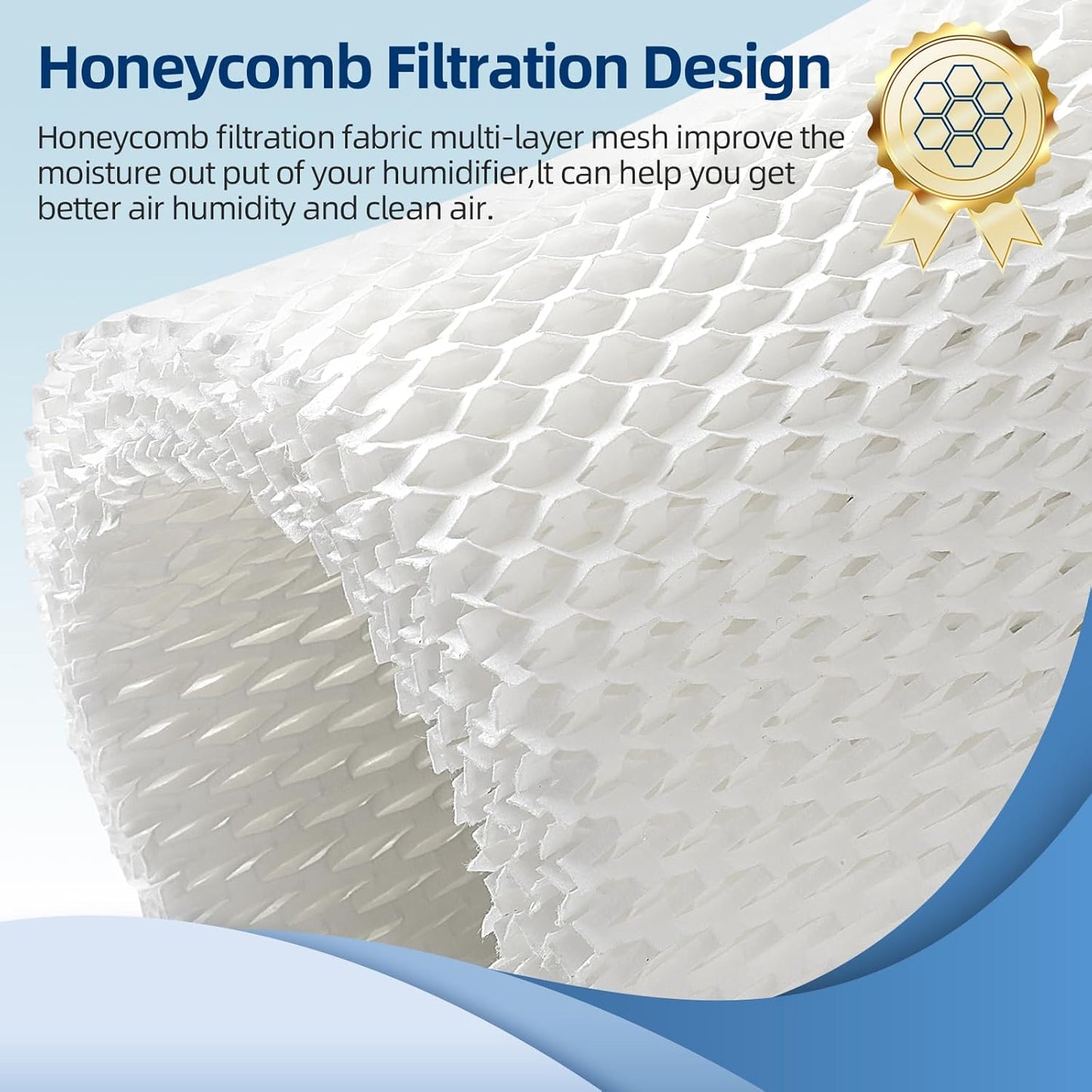 DerBlue 6 Pack Humidifier Replacement Filter Compatible with Canopy Bedside Humidifier and Nursery Humidifier,Wood Pulp & Paper Filter