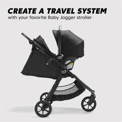 Baby Jogger® City GO 2 Infant Car Seat, Lunar Black – Lightweight Rear-Facing Infant Car Seat, Travel System Compatible, Taxi-Safe