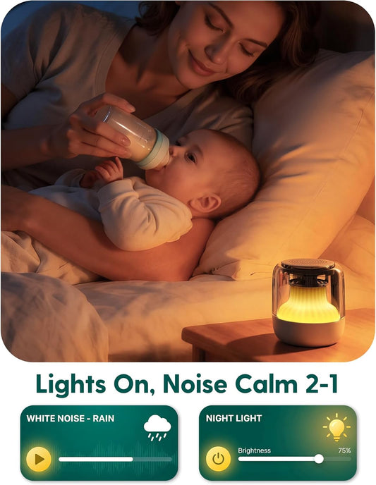 Babelio White Noise Sound Machine (Pocket Mini Pro) | 1000mAh Large Battery, 25 Non-looping Sounds for Adults, Kids & Babies, Timer, Memory Function, Pocket-Sized & Travel Essentials, White