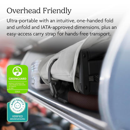 UPPAbaby Minu V3 Travel Stroller | Lightweight + Compact Design | One-Hand Fold + Unfold | from Birth + Overhead Compatible | Evelyn (Meadow Green/Carbon Frame/Chestnut Leather)