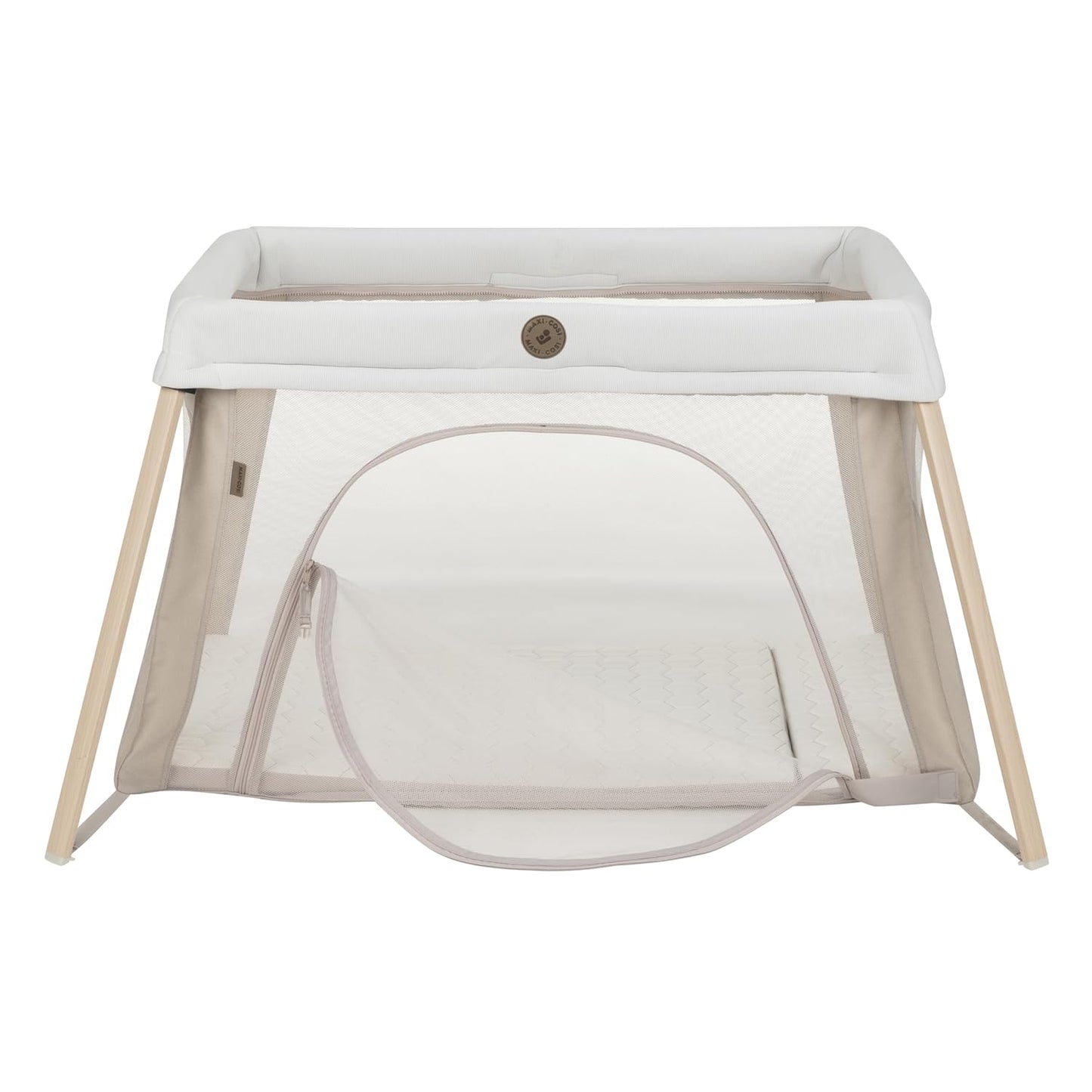 Maxi-Cosi Calao Travel Playard, Infant Bassinet, Toddler Playpen, Portable, Lightweight, Foldable, Easy Setup, with Carry Bag, Breathable Mesh, Truffle