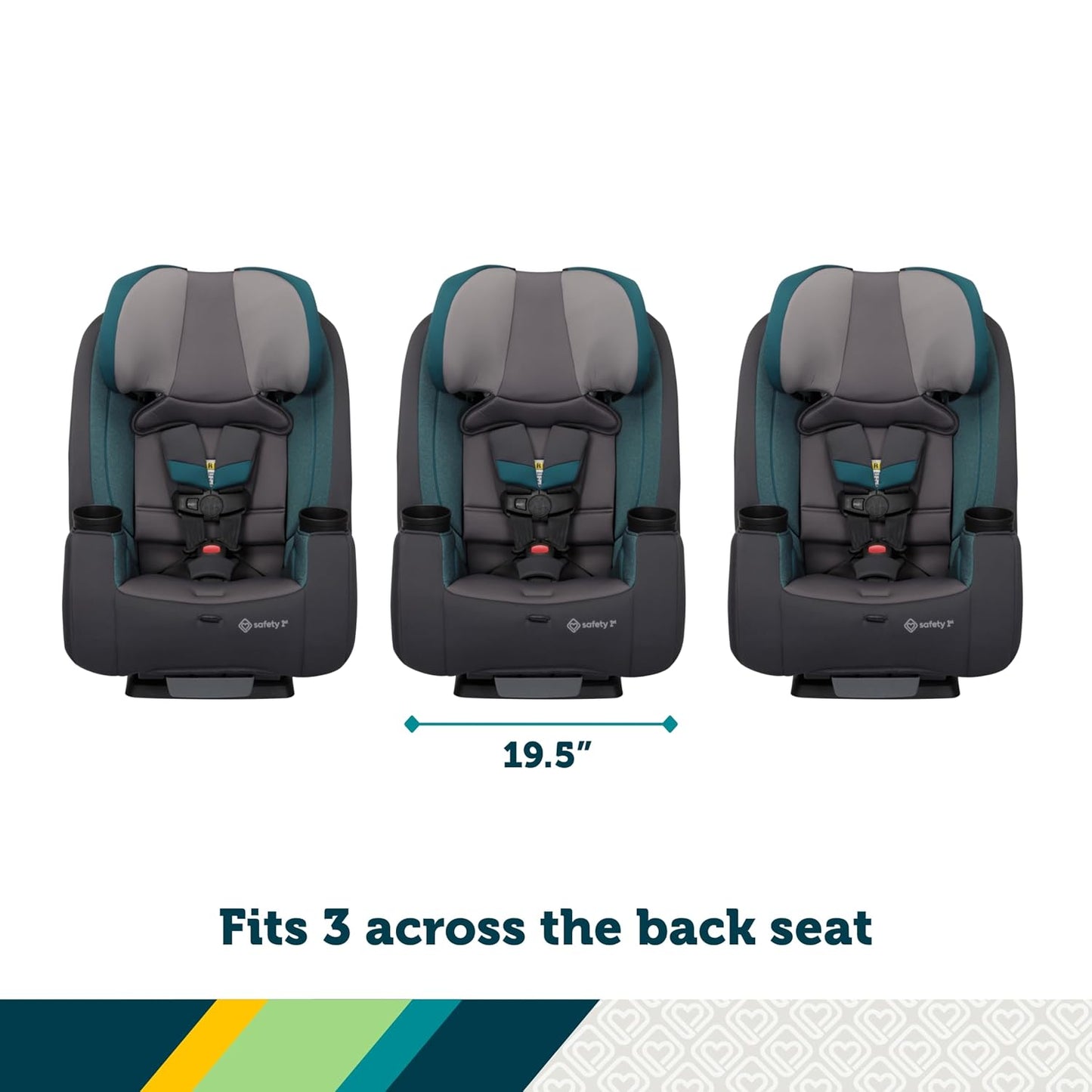Safety 1st Convertible Car Seat, Convert from Rear to Forward Facing and Belt-Positioning Booster, High Street, From Birth to Age 10, TriMate